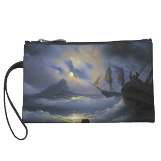 Gibraltar by Night Ivan Aivasovsky seascape waters Wristlets