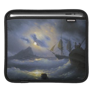Gibraltar by Night Ivan Aivasovsky seascape waters Sleeve For iPads
