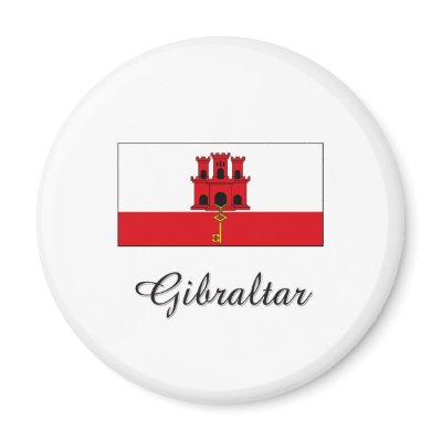 Gibraltar Flag Design Fridge Magnets by flagshirt