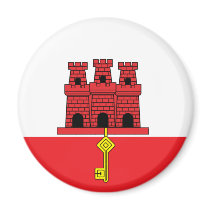 Gibraltar Flag Refrigerator Magnet