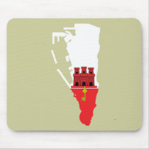 Gibraltar flag map mousepads