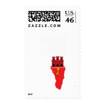 Gibraltar flag map postage by FlagStore Gibraltar flag map postage