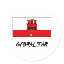 Gibraltar Flag stickers