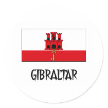Gibraltar Flag stickers