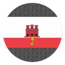 Gibraltar Flag Round Stickers