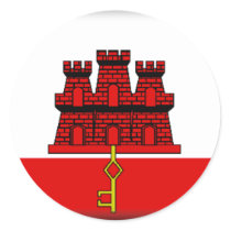 Gibraltar Flag Stickers