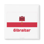 Gibraltar Flag with Name Fridge Magnets