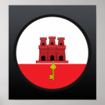 Gibraltar quality Flag Circle Posters