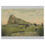 Gibraltar Rock From Neutral Ground, Vintage Flyer Design