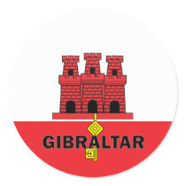 Gibraltar Roundel quality Flag Round Sticker
