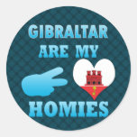 Gibraltarians are my Homies Round Stickers