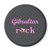 Gibraltarians Rock - Cute Pink Magnets