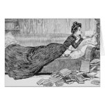 Gibson Girl Reading a Book Greeting Card