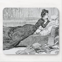 Gibson Girl Reading a Book Mousepads