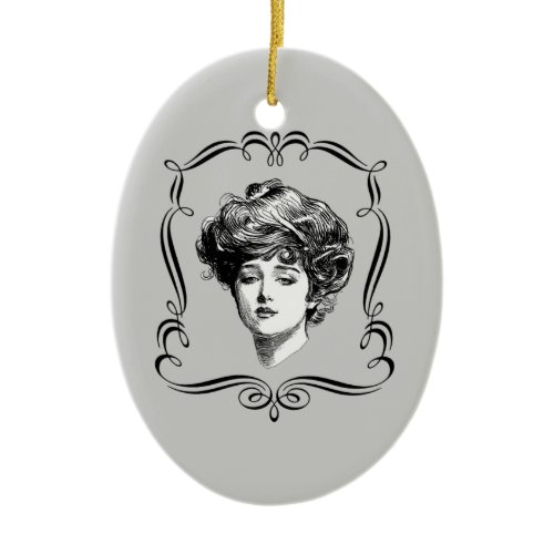 Gibson Girl Reproduction Art Ornament ornament
