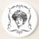 Gibson Girl Vintage Art Coaster
