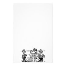 Gibson Girls at the Beach Stationery Paper