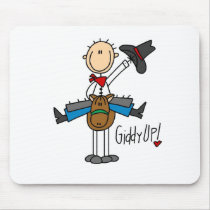 Giddy Up! Cowboy Stick Figure Mousepad