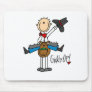 Giddy Up! Cowboy Stick Figure Mousepad
