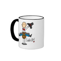 Giddy Up! Cowboy Stick Figure Mug