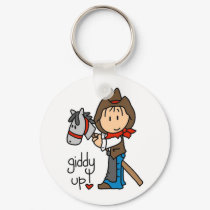 Giddy Up Cowboy Tshirts and Gifts keychains