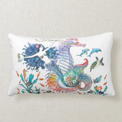 Giddy Yup Mermaid Lumbar Pillow ~ by Kat