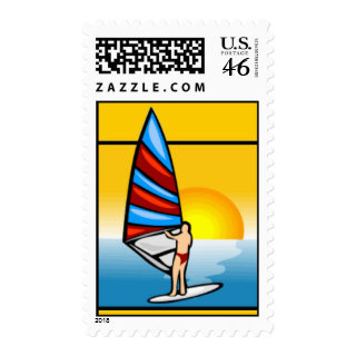 gif_3_sea.gif Colourful WindSurfer water sports Postage