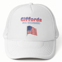 Giffords for Congress Patriotic American Flag Desi Trucker Hats