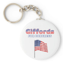 Giffords for Congress Patriotic American Flag Desi Key Chain