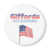 Giffords for Congress Patriotic American Flag Desi Refrigerator Magnet