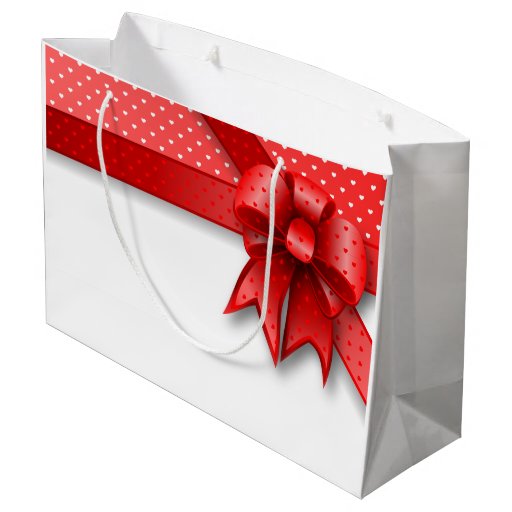 Gift Bag Red Present Bow Large Gift Bag Zazzle