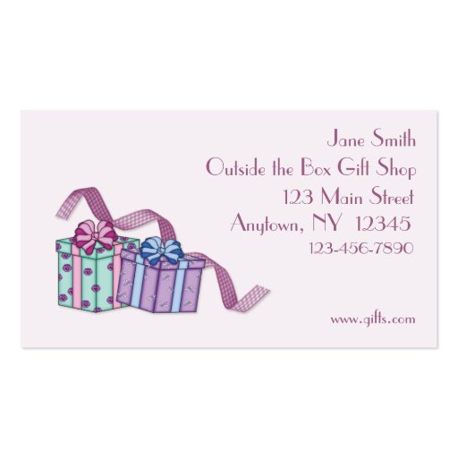 Gift Box Business Card Zazzle