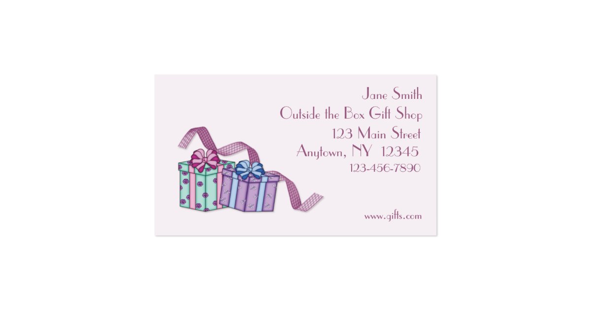 Gift Box Business Card Zazzle