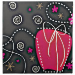 Gift Box PINK BLACK WHITE EMO GIRLY BACKGROUNDS WA Napkins