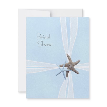 Gift Box Starfish Shower Invitations, 5x4 invitation