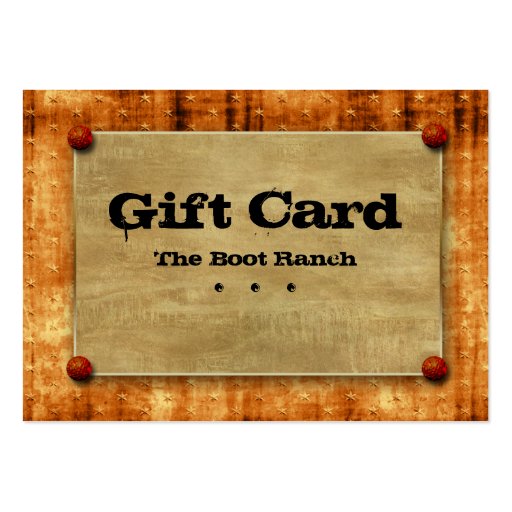 Gift Card Rust Denim Texas Star Business Card