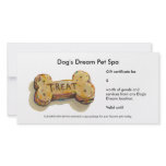 Gift certificate card for dog business groomer spa photo greeting card