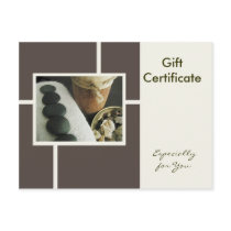 Gift Certificate Template-Flat-Stones & Candle Post Card