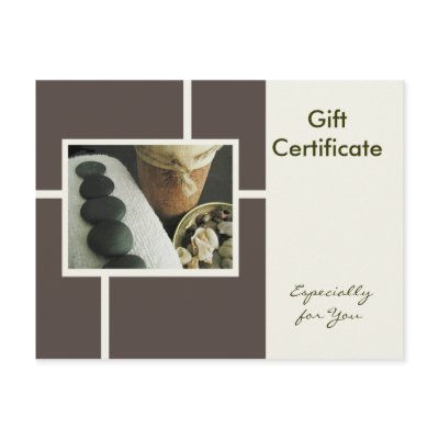 Spa Gift Certificate Template