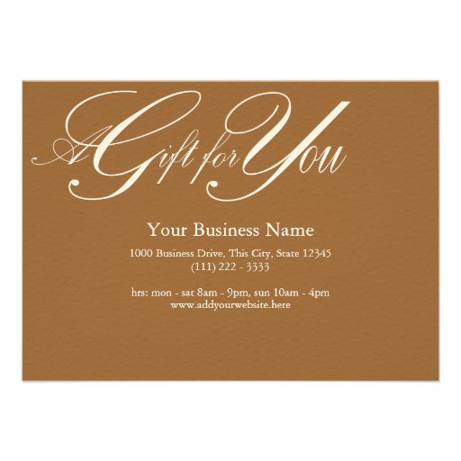 Gift Certificate Template Personalized Invites