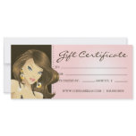 Gift Certificates Hair Salon Pretty Woman Pink rack cards