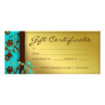 Gift Certificates Salon Spa Gold Floral Rack Card Template