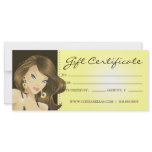 Gift Certificates Tanning Salon Pretty Woman Ylw rack cards