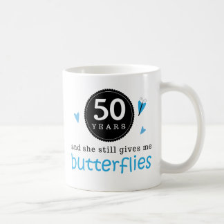 Gift For 50th Wedding Anniversary Butterfly Classic White Coffee Mug