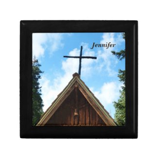 Gift/Jewelry Box, Old Church with Cross