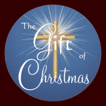 Gift of Christmas Cross stickers stickers