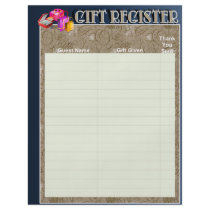 Gift Register Pages For Wedding Album Flyers