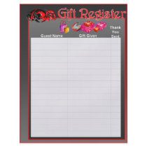Gift Register Pages For Wedding Album Flyers