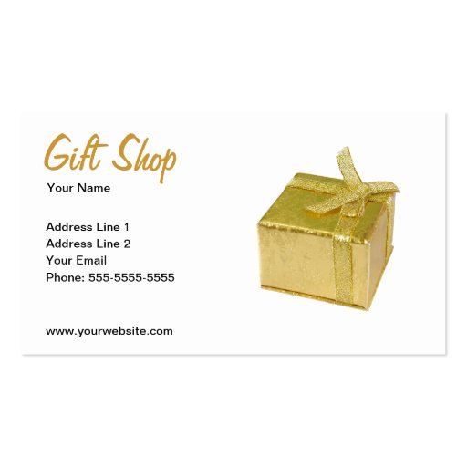 Gift Shop Business Card Template (front side)