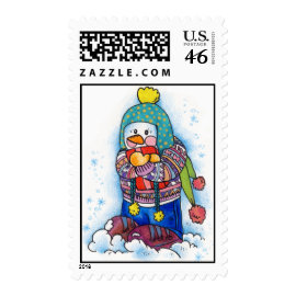 Gift Snowman stamp